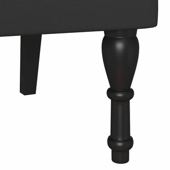 Chesterfield Bank met kussen Zwart 120,5 x 65 x 75 cm Nep Leer