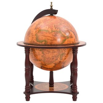 Globebar massief eucalyptushout bruin