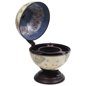Globebar tafelmodel eucalyptushout groen
