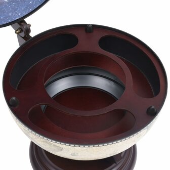 Globebar tafelmodel eucalyptushout groen