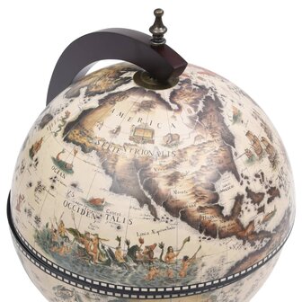 Globebar tafelmodel eucalyptushout wit