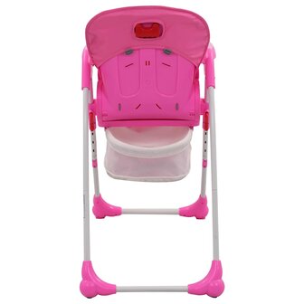 Kinderstoel hoog roze en grijs