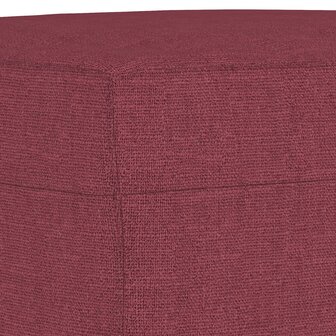 3-delige Loungeset stof wijnrood