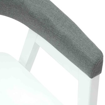 Eettafelstoelen 2 pcs Wit 54 x 57 x 73 cm Massief rubberhout