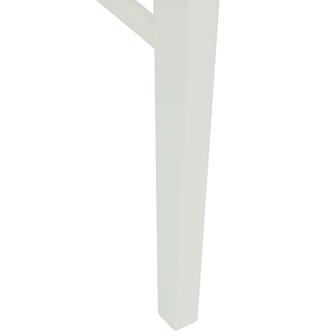 Eetkamerstoel 2 pcs Wit en Natuurlijk Massief Rubberhout