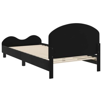 Bedframe voor kinderen met hoofdbord Zwart 90 x 190 cm Fluweel