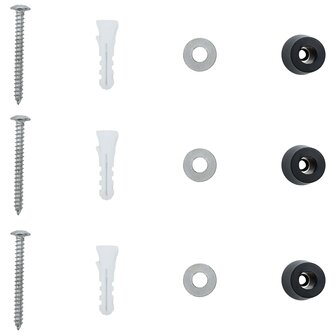 Wandgemonteerde brievenbus met opslag Rood 29 x 13 x 41 cm