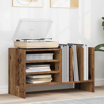 Platenkast met plank Oudhout 78.5 x 35 x 45 cm Bewerkt hout