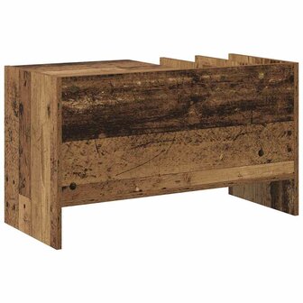 Platenkast met plank Oudhout 78.5 x 35 x 45 cm Bewerkt hout