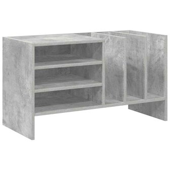 Platenkast met plank Beton Grijs 78.5 x 35 x 45 cm Bewerkt hout