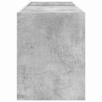 Platenkast met plank Beton Grijs 78.5 x 35 x 45 cm Bewerkt hout
