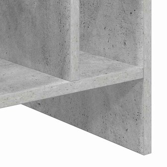 Platenkast met plank Beton Grijs 78.5 x 35 x 45 cm Bewerkt hout