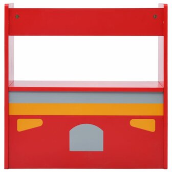 3-delige Kinderstoelen- en tafelset brandweerwagenontwerp hout