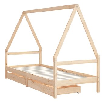 Kinderbedframe 90x200 cm massief grenenhout
