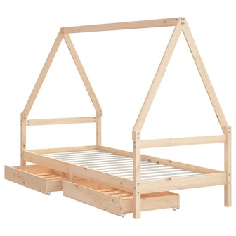 Kinderbedframe 90x200 cm massief grenenhout