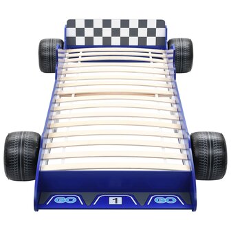 Kinderbed raceauto blauw 90x200 cm