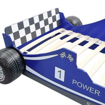 Kinderbed raceauto blauw 90x200 cm