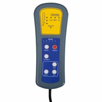 Massagestoel elektrisch stof lichtgrijs