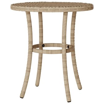 3-delige Bistroset met kussens poly rattan gemengd beige