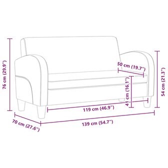 Bankstel kunstsu&egrave;de bruin 2-delig