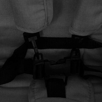 Tweelingkinderwagen tandem staal donkergrijs