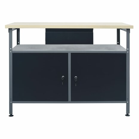 Werkbank 120x60x85 cm staal zwart