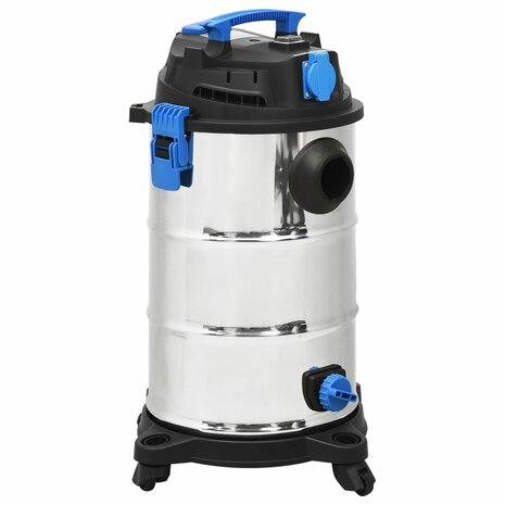 Nat- en droogzuiger 1200 W 30 L zilverkleurig