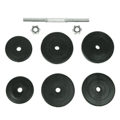 9-delige Halterset 15 kg