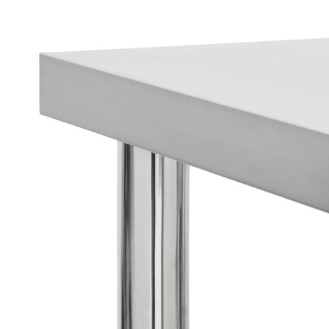 Keukenwerktafel met wielen 80x30x85 cm roestvrij staal