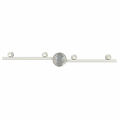 Plafondspot Geborsteld nikkel 70 x 9 x 12.5 cm Staal