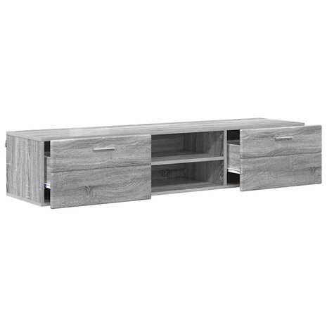 Houten Kast met lade Grijs Sonoma 150 x 39 x 30 cm Bewerkt hout