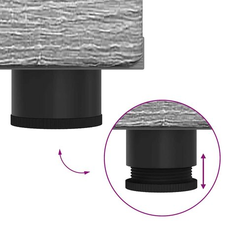 Houten Kast met lade Grijs Sonoma 150 x 39 x 30 cm Bewerkt hout