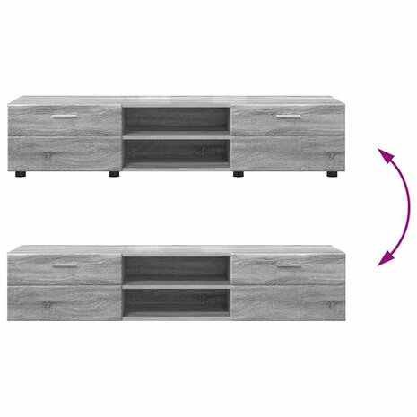 Houten Kast met lade Grijs Sonoma 150 x 39 x 30 cm Bewerkt hout