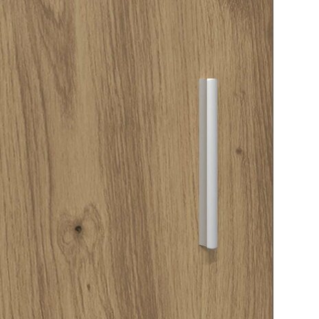 Wandkast artisanaal eikenkleurig 55 x 29 x 100 cm Bewerkt hout
