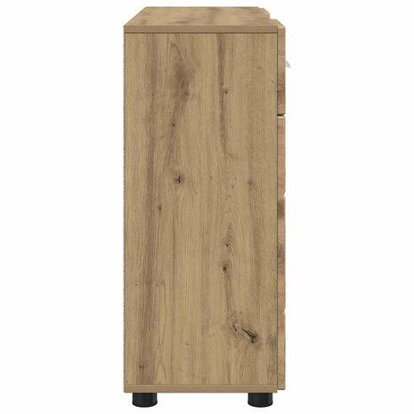 Dressoir met lade artisanaal eikenkleurig 88,5 x 30,5 x 73 cm