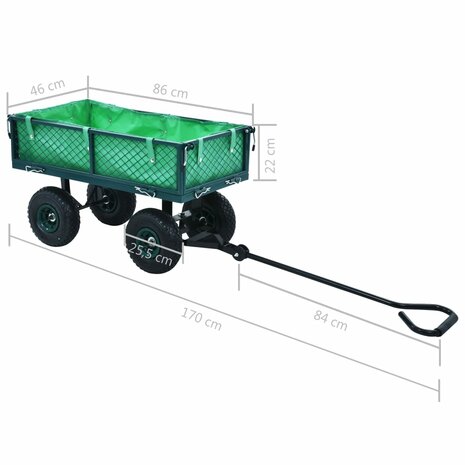 Tuinwagen 250 kg groen