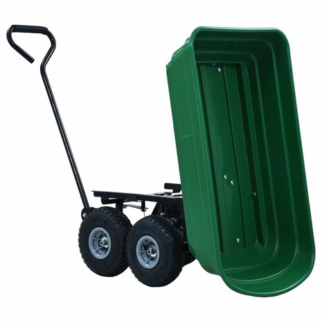 Tuinkiepwagen 300 kg 75L groen