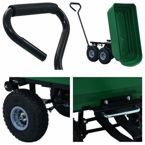Tuinkiepwagen 300 kg 75L groen