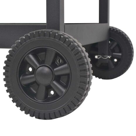 Houtskoolbarbecue met onderplank zwart