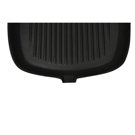 Grillpan met houten handvat gietijzer 20x20 cm