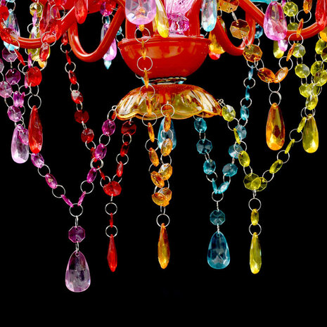 Flerfarget Lysekrone 5 P&aelig;rer Multikleur