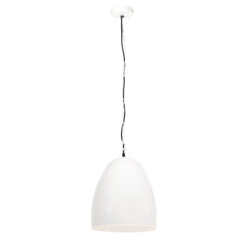 Hanglamp industrieel rond 25 W E27 42 cm wit