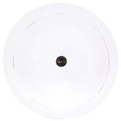 Hanglamp industrieel vintage rond 25 W E27 41 cm wit