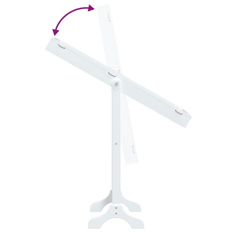 Spiegel vrijstaand 34x37x146 cm wit