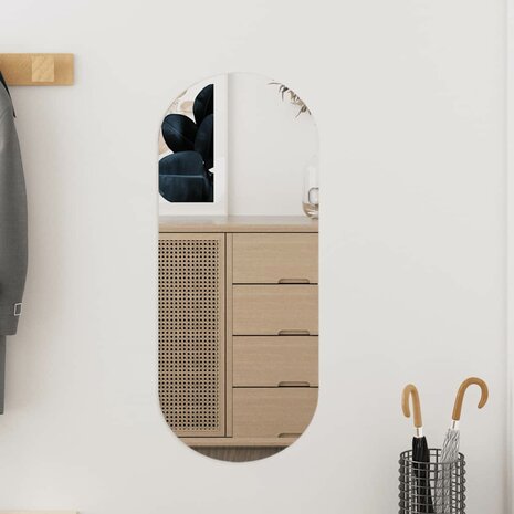 Wandspiegel 25x60 cm ovaal glas