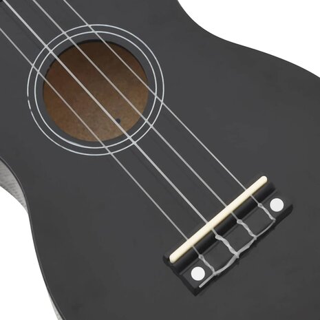 Ukuleleset met tas voor kinderen sopraan 23'' zwart