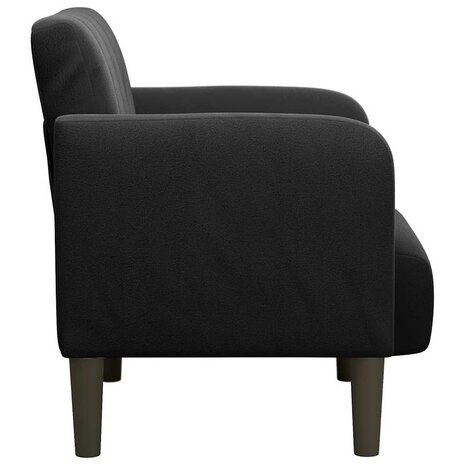 Fauteuil met armleuningen 54 cm fluweel zwart