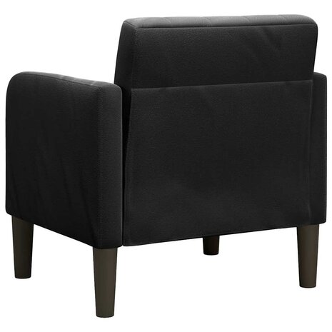 Fauteuil met armleuningen 54 cm fluweel zwart