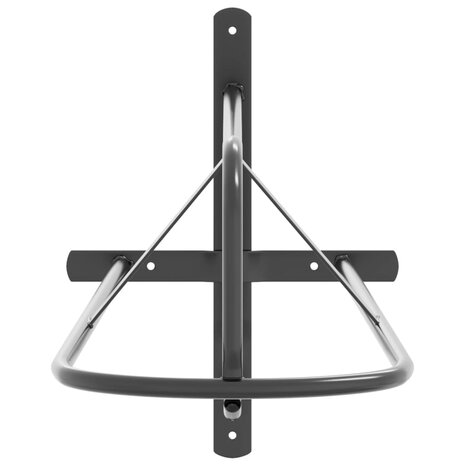 Zadelrek wandgemonteerd ijzer zwart