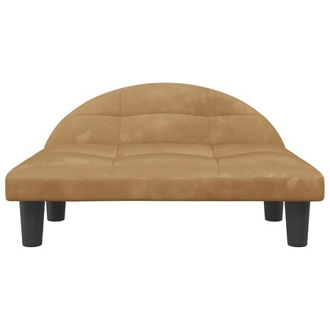 Hondenmand 70x52x30 cm fluweel bruin